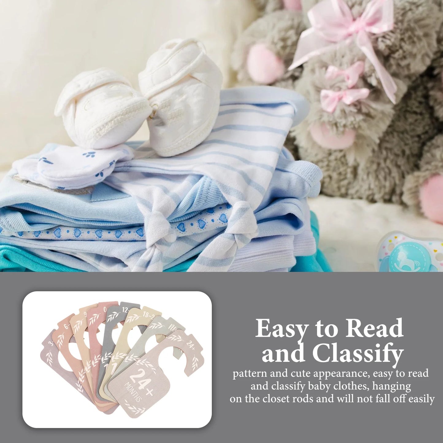 8 Pcs Baby Wardrobe Divider Baby Hangers Baby Clothes Organizer Divider Infant Closet Divider Newborn