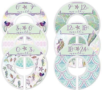 Nursery Closet Dividers Closet Organizers Baby Girl Clothes Dividers Mermaid