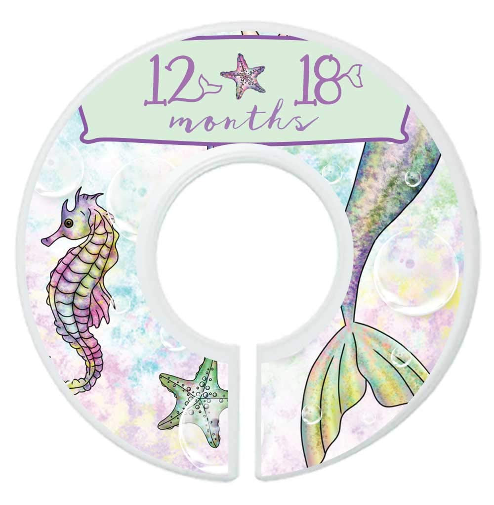 Nursery Closet Dividers Closet Organizers Baby Girl Clothes Dividers Mermaid